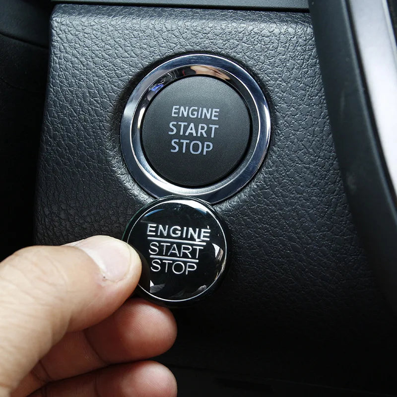 Automotive Interior Stickers New Aluminium Alloy Engine Button Cover Ring Trim for Toyota Camry 2018 Car Styling Accessories