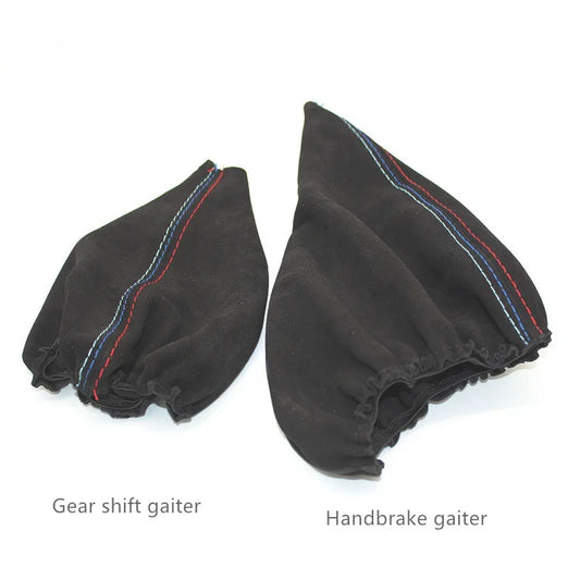 Suede / Leather Gear Shift Collars Manual Handbrake Gaiter Boot Cover for BMW E36 E46 E30 E34 M3 Z3 M 3 Series