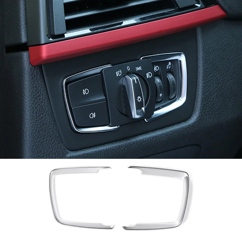 ABS Car Headlight Adjustment Switch Frame Trim Sticker Fit For BMW 1 2 3 4 Series F30 F31 F32 F34 F20 F21 F36 X5 F15 X6 F16