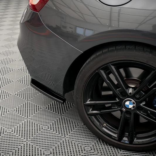 Gloss Black Rear Bumper Side Splitters For Bmw F20 1 Series 118i 120d 120i 125i M Pack 2015-2019 LCI Side Diffuser Exhaust Trim