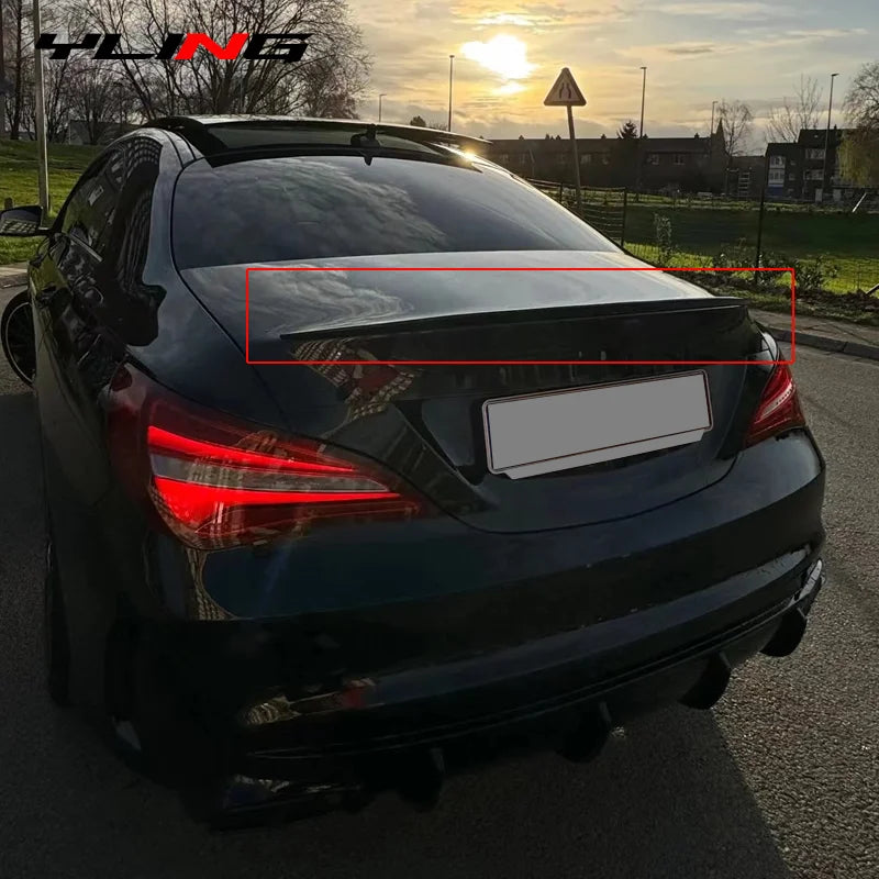 Rear Wing Spoiler Mercedes Benz CLA Class C117 C118 CLA200 CLA260 CLA45 AMG 2013-2023 Car Rear Spoiler Lip Exterior Parts