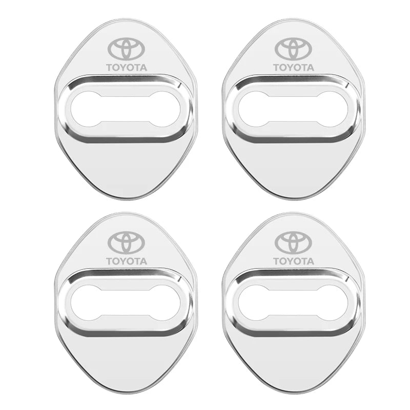 4PCS Car Door Lock Cover Case For Toyota chr Corolla Camry rav4 Yaris hilux prius avensis auris Prado verso fortuner Accessories
