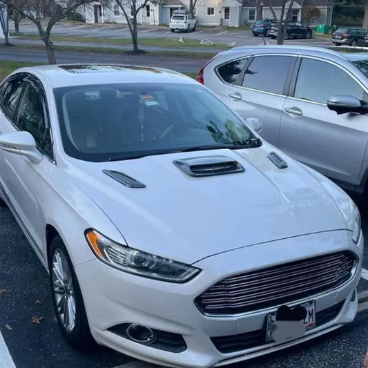 40cm Universal Car Air Flow Decorative Intake Hood Scoop Bonnet Vent Sticker Cover Hood Geared to fit any FLAT Hood Vehicle