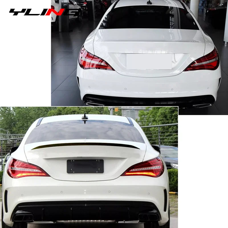 Rear Wing Spoiler Mercedes Benz CLA Class C117 C118 CLA200 CLA260 CLA45 AMG 2013-2023 Car Rear Spoiler Lip Exterior Parts