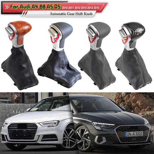 Auto Automatic Shift Knob For Audi A6 C6 A3 8P A4 B8 A5 Q5 2009 2010 2011 2012 2013 2014 Gear shift knob boot