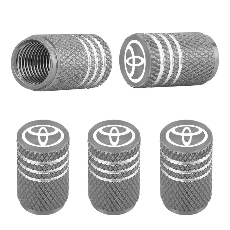 5pcs Car Wheel Tire Valve Caps Air Stem Covers For Toyota chr Corolla Camry rav4 Yaris hilux prius avensis auris Prado fortuner