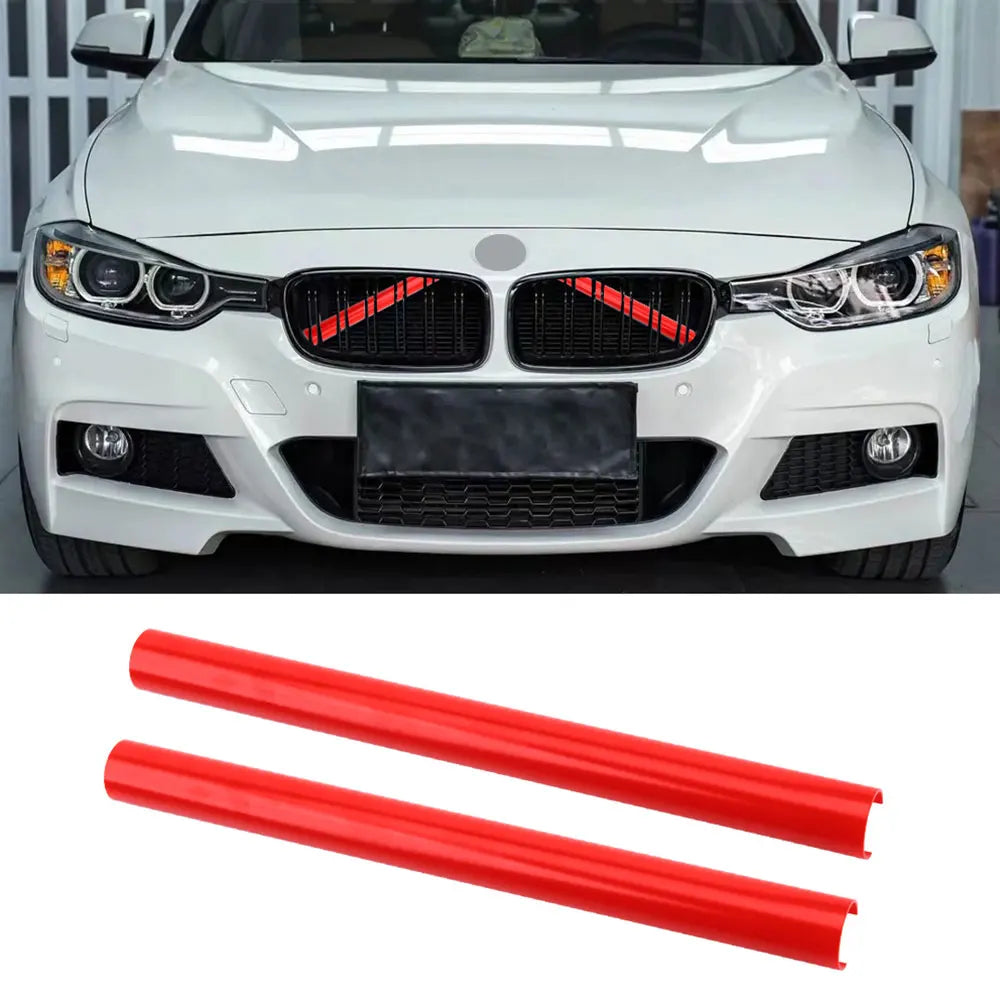 BMW Front Grille Bar V Brace Wrap For BMW 1/2/3/4/5/6 Series X1X2X3X4X5 GT3/5 Garnishing Tube Decorative Trim Molding Fit