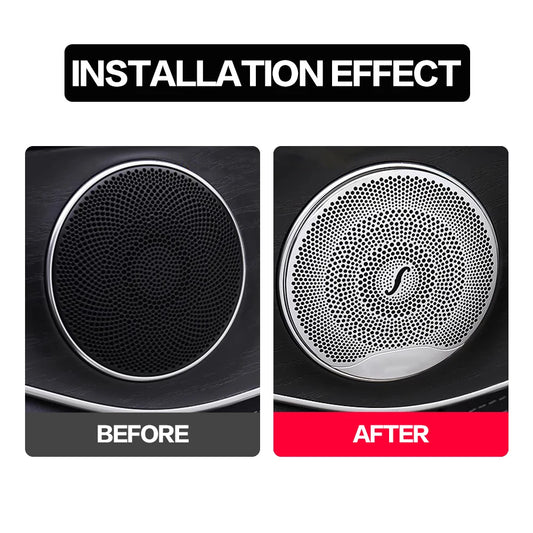 Car Door Audio Cover Speaker Decor Loudspeaker Trim Interior Accessories For Mercedes Benz W205 W213 X253 GLC C E Class E200