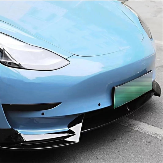 Front Bumper Front Lip Front Shovel kit Compatible for Tesla Model 3 2017-2023 & Model Y 2017-2024,Body Spoiler Splitter kit