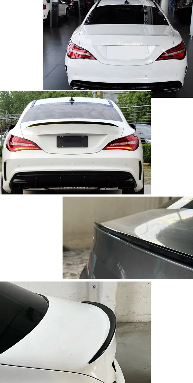 Rear Wing Spoiler Mercedes Benz CLA Class C117 C118 CLA200 CLA260 CLA45 AMG 2013-2023 Car Rear Spoiler Lip Exterior Parts