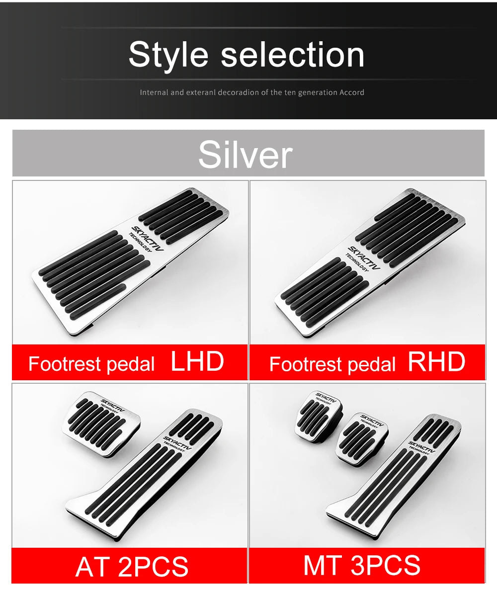 For Mazda 2 6 GJ CX-5 CX5 KE KF CX8 CX9 2014 - 2016 2017 2018 2019 2020 2021 2022 2023 Car Fuel Brake Pedals Cover Accessories
