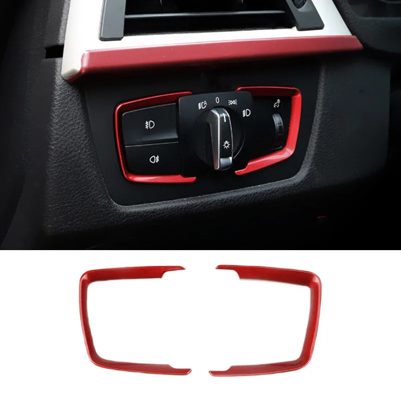 ABS Car Headlight Adjustment Switch Frame Trim Sticker Fit For BMW 1 2 3 4 Series F30 F31 F32 F34 F20 F21 F36 X5 F15 X6 F16