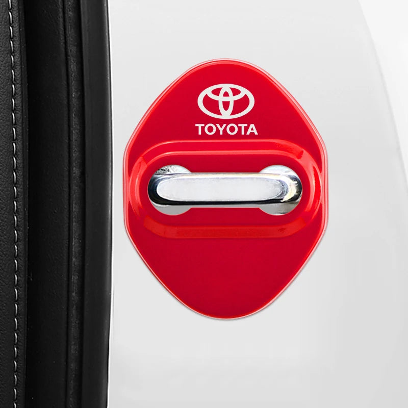 4PCS Car Door Lock Cover Case For Toyota chr Corolla Camry rav4 Yaris hilux prius avensis auris Prado verso fortuner Accessories