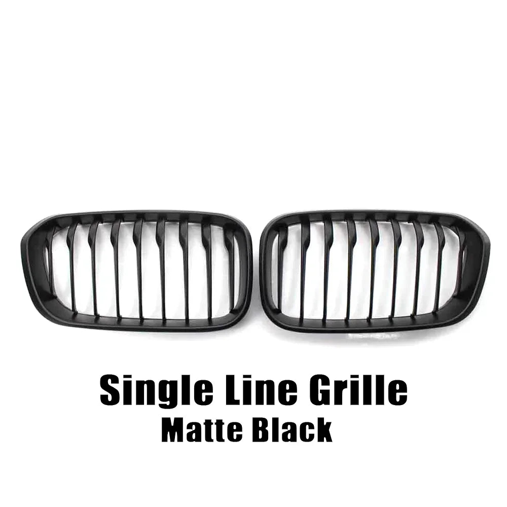 XVIP 1 Pair Front Grilles For BMW 1 Series F20 F21 2012-2019 Gloss Black Kidney Grill Replacement Racing Front Bumper Grilles
