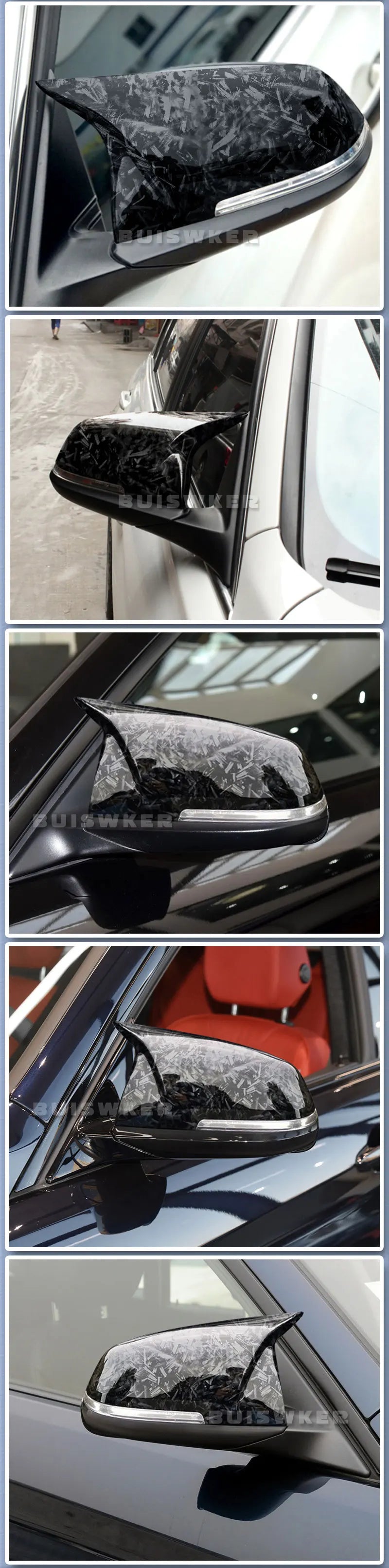 For BMW 1 2 3 4 Series F20 F30 F31 F32 F36 2012 - UP 320i 328i 330d 335i M3 M4 Look Replacement style Carbon Fiber Mirror Cover