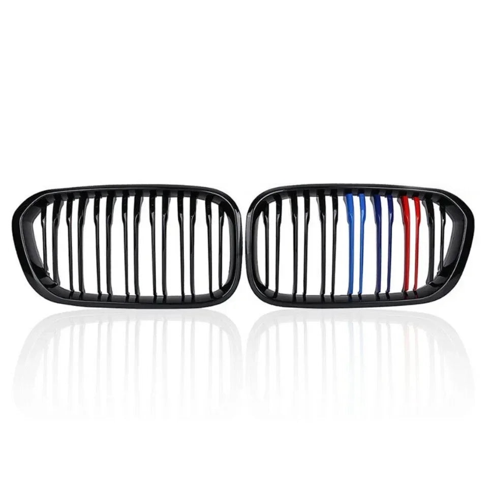 XVIP 1 Pair Front Grilles For BMW 1 Series F20 F21 2012-2019 Gloss Black Kidney Grill Replacement Racing Front Bumper Grilles