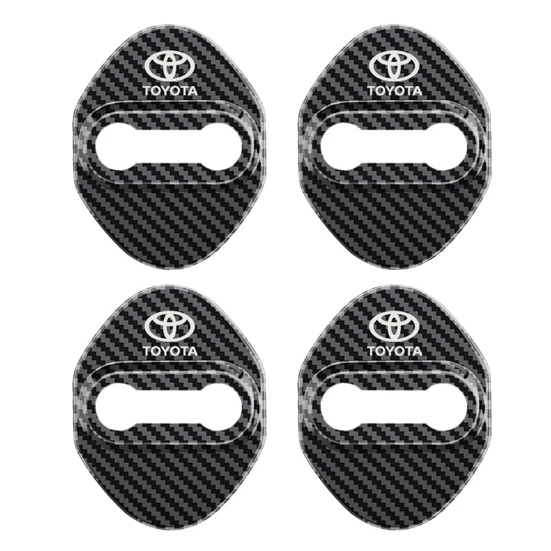 4PCS Car Door Lock Cover Case For Toyota chr Corolla Camry rav4 Yaris hilux prius avensis auris Prado verso fortuner Accessories