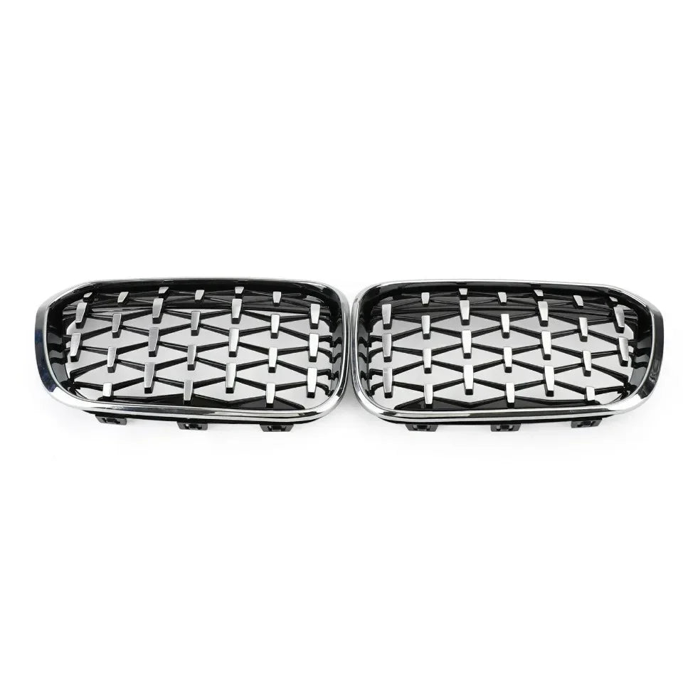XVIP 1 Pair Front Grilles For BMW 1 Series F20 F21 2012-2019 Gloss Black Kidney Grill Replacement Racing Front Bumper Grilles