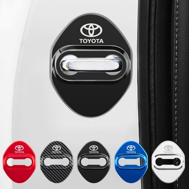 4PCS Car Door Lock Cover Case For Toyota chr Corolla Camry rav4 Yaris hilux prius avensis auris Prado verso fortuner Accessories
