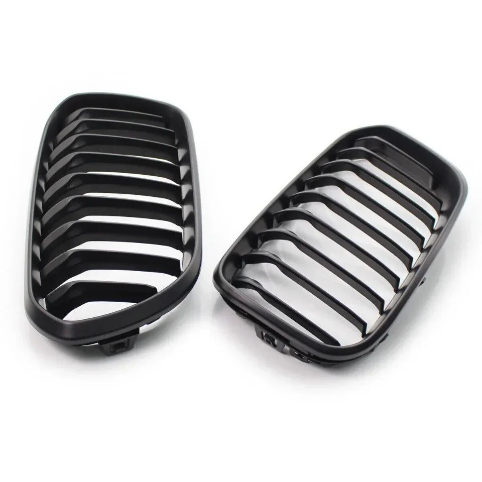 XVIP 1 Pair Front Grilles For BMW 1 Series F20 F21 2012-2019 Gloss Black Kidney Grill Replacement Racing Front Bumper Grilles