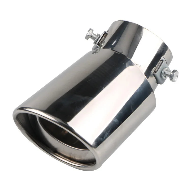 Universal Car Exhaust Muffler Tip Round Stainless Steel Car Tail Rear Chrome Round Exhaust Pipe Tail Muffler Tip Pipe