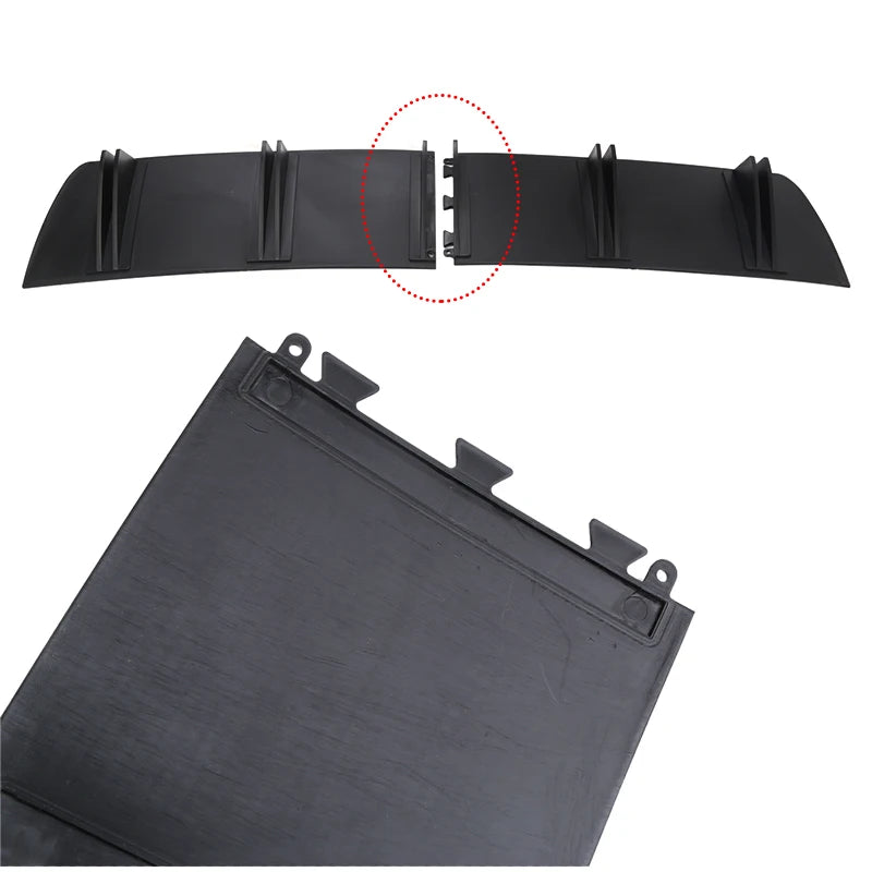 Universal Car Rear Bumper Lip ABS Double Wing Rear Shark Chassis Fin Style Curved Bumper Lip Diffuser Anti-collision 2 in 1