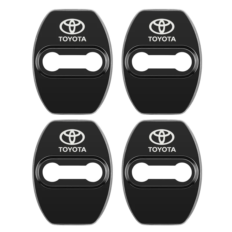 4PCS Car Door Lock Cover Case For Toyota chr Corolla Camry rav4 Yaris hilux prius avensis auris Prado verso fortuner Accessories