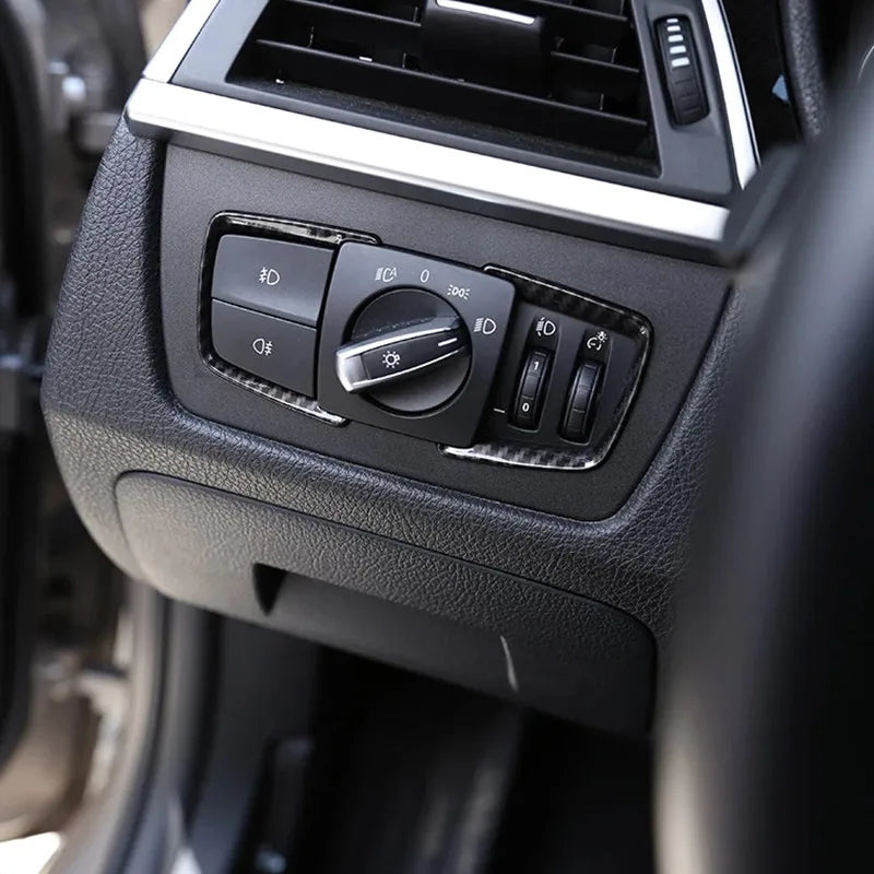 ABS Car Headlight Adjustment Switch Frame Trim Sticker Fit For BMW 1 2 3 4 Series F30 F31 F32 F34 F20 F21 F36 X5 F15 X6 F16
