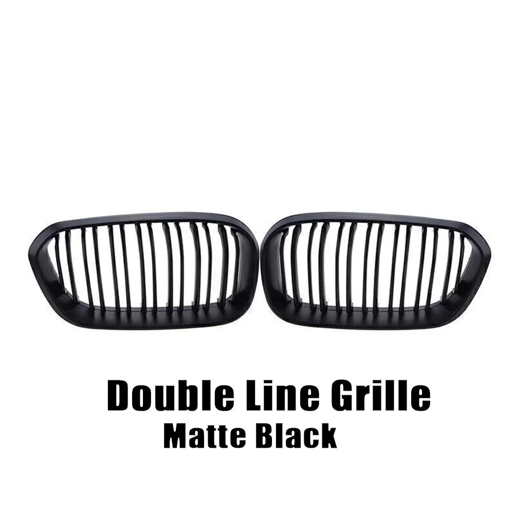 XVIP 1 Pair Front Grilles For BMW 1 Series F20 F21 2012-2019 Gloss Black Kidney Grill Replacement Racing Front Bumper Grilles