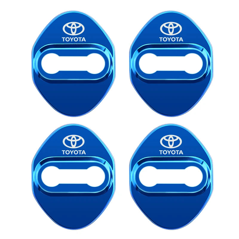 4PCS Car Door Lock Cover Case For Toyota chr Corolla Camry rav4 Yaris hilux prius avensis auris Prado verso fortuner Accessories