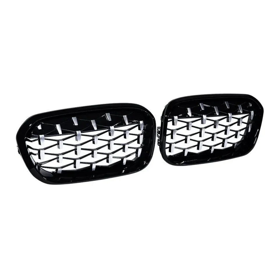 XVIP 1 Pair Front Grilles For BMW 1 Series F20 F21 2012-2019 Gloss Black Kidney Grill Replacement Racing Front Bumper Grilles