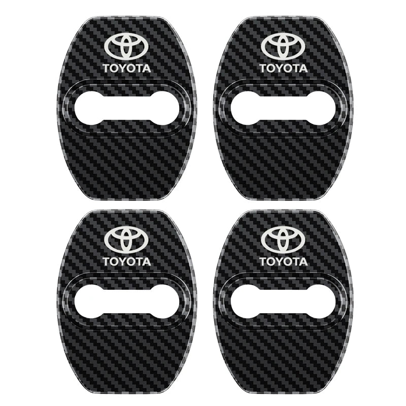 4PCS Car Door Lock Cover Case For Toyota chr Corolla Camry rav4 Yaris hilux prius avensis auris Prado verso fortuner Accessories