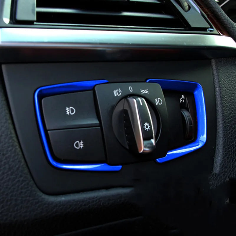 ABS Car Headlight Adjustment Switch Frame Trim Sticker Fit For BMW 1 2 3 4 Series F30 F31 F32 F34 F20 F21 F36 X5 F15 X6 F16