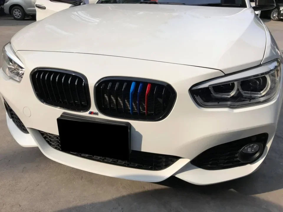 XVIP 1 Pair Front Grilles For BMW 1 Series F20 F21 2012-2019 Gloss Black Kidney Grill Replacement Racing Front Bumper Grilles