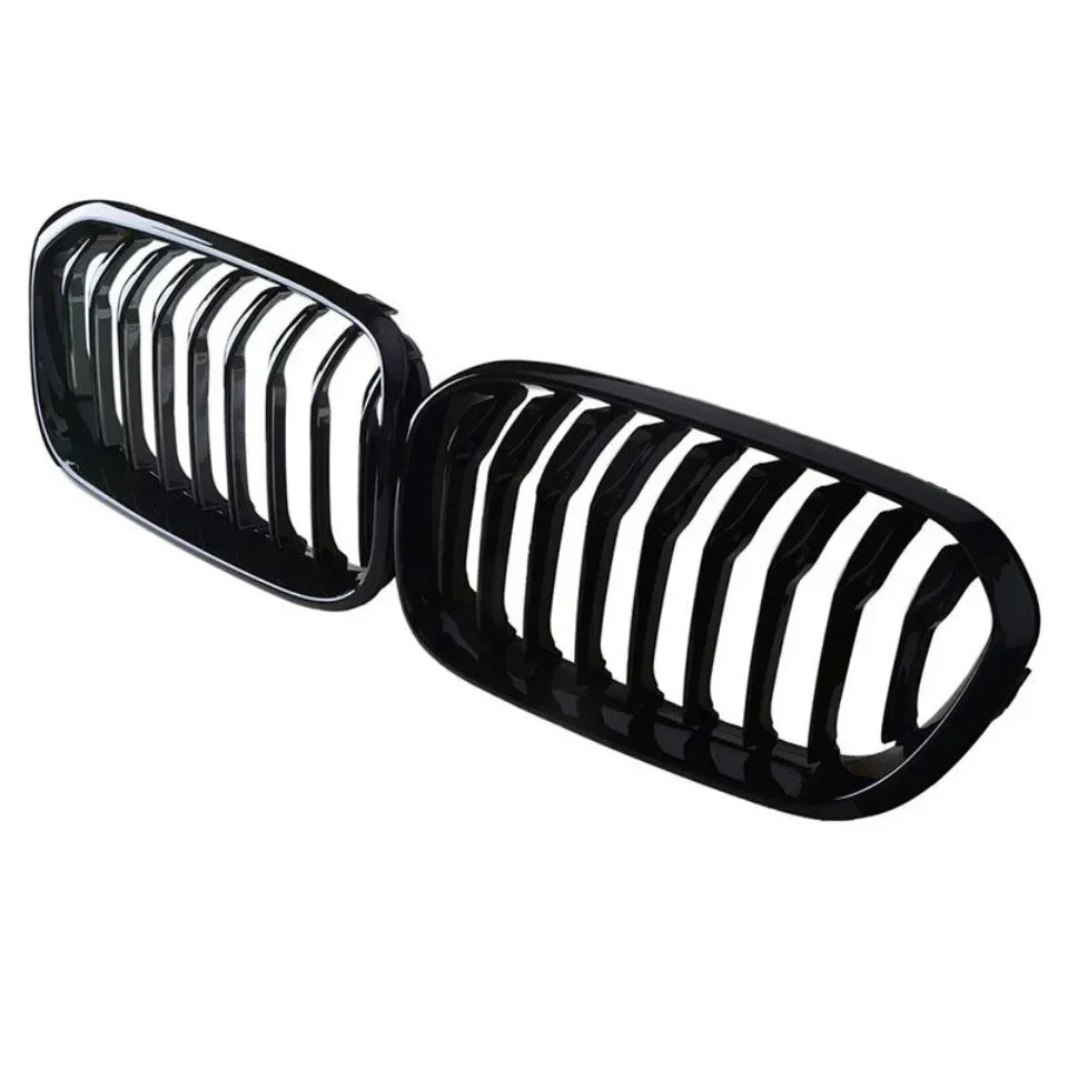XVIP 1 Pair Front Grilles For BMW 1 Series F20 F21 2012-2019 Gloss Black Kidney Grill Replacement Racing Front Bumper Grilles