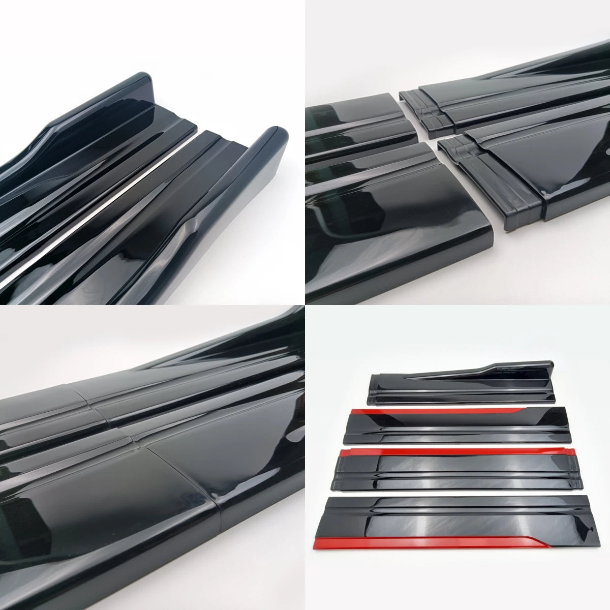 Universal Car Side Skirt 8 Pcs Winglet Splitters Lip Side Spoiler For BMW For Audi For VW For Honda For Benz