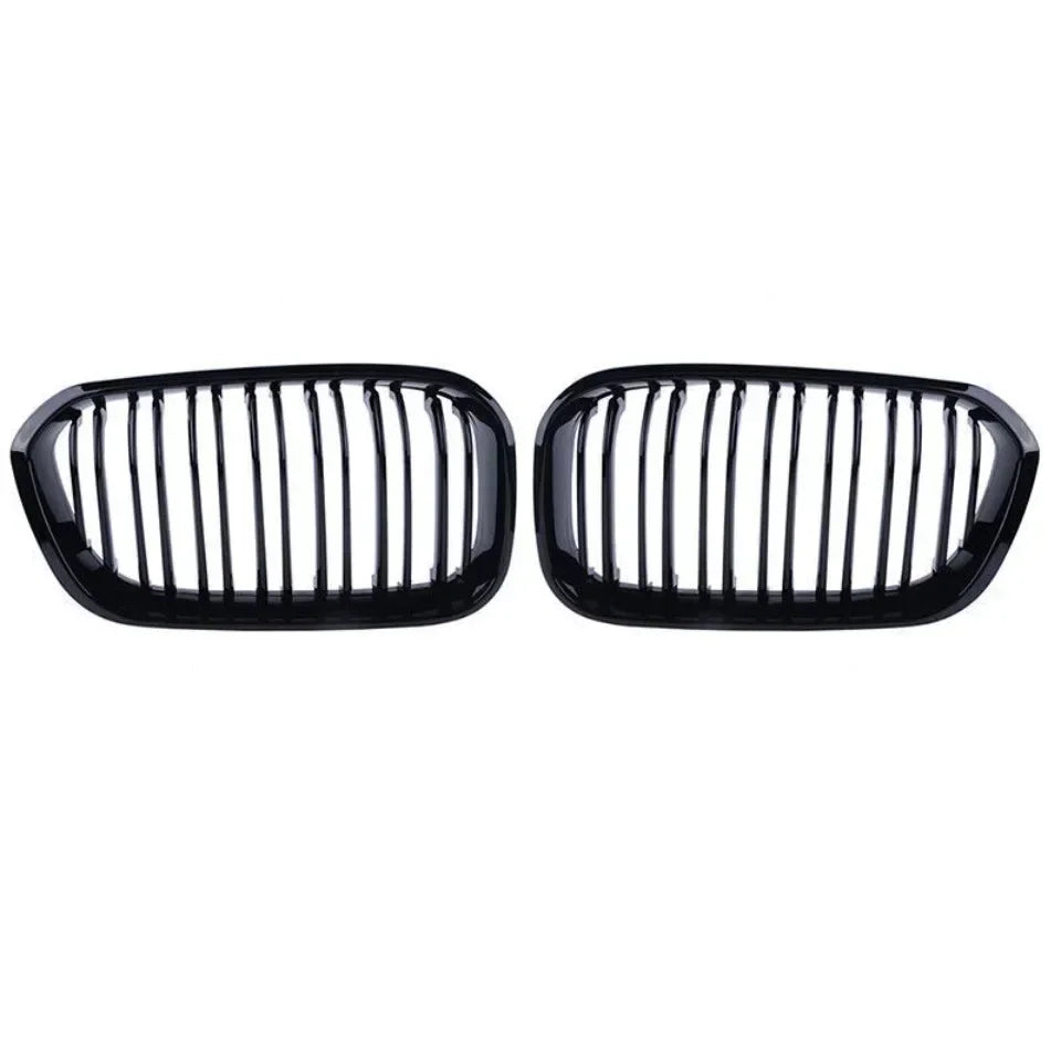 XVIP 1 Pair Front Grilles For BMW 1 Series F20 F21 2012-2019 Gloss Black Kidney Grill Replacement Racing Front Bumper Grilles