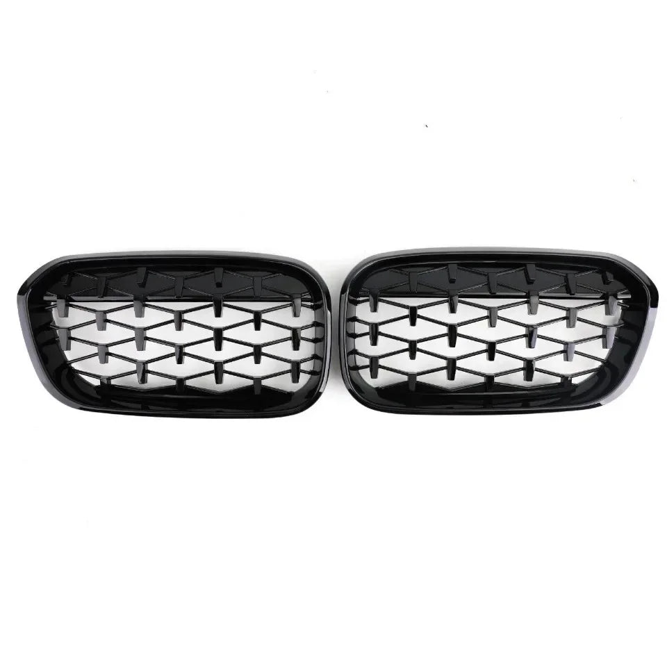 XVIP 1 Pair Front Grilles For BMW 1 Series F20 F21 2012-2019 Gloss Black Kidney Grill Replacement Racing Front Bumper Grilles