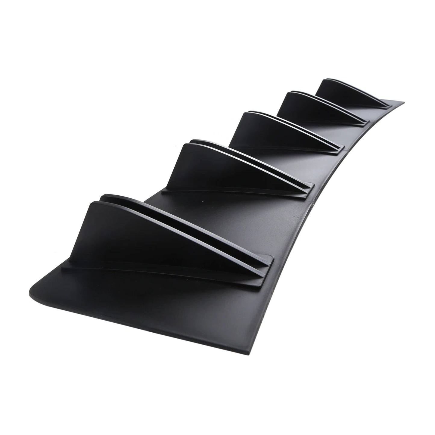 Universal Car Rear Bumper Lip ABS Double Wing Rear Shark Chassis Fin Style Curved Bumper Lip Diffuser Anti-collision 2 in 1