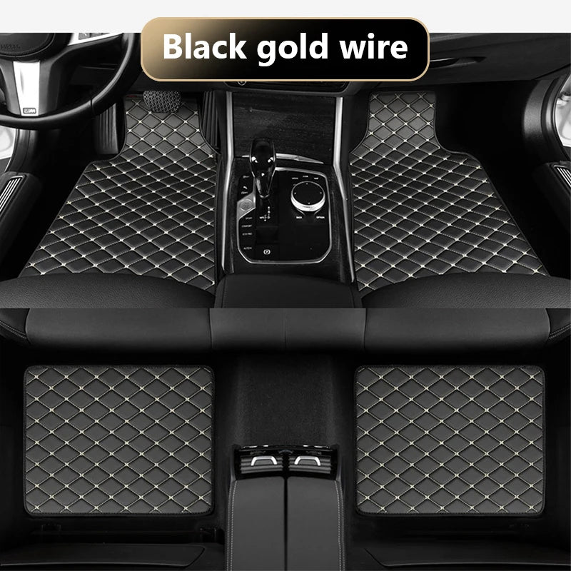 SEAMETAL 4Pcs Car Floor Mat Full Set Universal Non-Slip Auto Carpet Waterproof All-Weather Car Mat Anti Scratch Cargo Liner