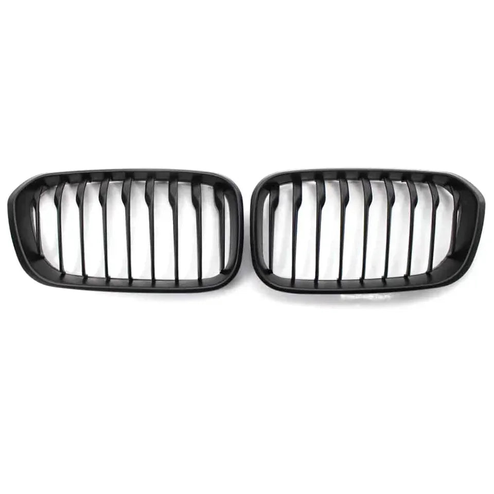 XVIP 1 Pair Front Grilles For BMW 1 Series F20 F21 2012-2019 Gloss Black Kidney Grill Replacement Racing Front Bumper Grilles